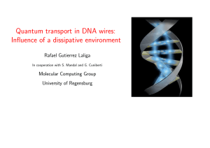 Quantum transport in DNA wires: Influence of a dissipative environment