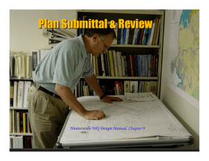 Plan Submittal &amp; Review Huntersville WQ Design Manual, Chapter 9