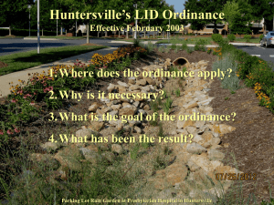 Huntersville’s LID Ordinance