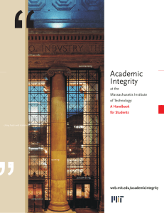 “ ” Academic Integrity