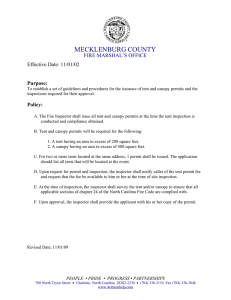 MECKLENBURG COUNTY  FIRE MARSHAL’S OFFICE Effective Date: 11/01/02