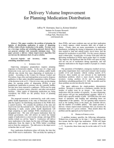 Delivery Volume Improvement for Planning Medication Distribution