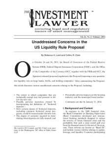 O Unaddressed Concerns in the US Liquidity Rule Proposal
