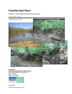 Feasibility Study Report Reedy Creek Watershed Enhancement Charlotte, North Carolina
