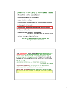 Overview of UCODE &amp; Associated Codes Modes that can be accomplished:
