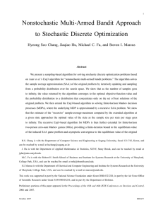 Nonstochastic Multi-Armed Bandit Approach to Stochastic Discrete Optimization