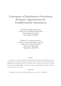 Convergence of Simultaneous Perturbation Stochastic Approximation for Nondifferentiable Optimization