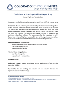The Sulfuric Acid Baking of NdFeB Magnet Scrap