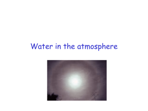 Water in the atmosphere