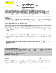 City of Charlotte Services Contract Opportunities Self Performance Form C
