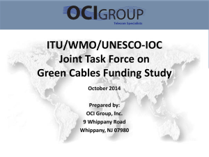 ITU/WMO/UNESCO-IOC Joint Task Force on Green Cables Funding Study October 2014