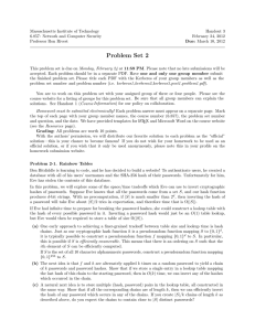 Massachusetts Institute of Technology Handout 3 6.857:  Network and Computer Security