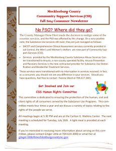 No PSO? Where did they go? Mecklenburg County Community Support Services (CSS)