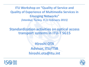 ITU Workshop on “Quality of Service and Emerging Networks”