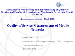 Workshop on “Monitoring and Benchmarking of Quality of
