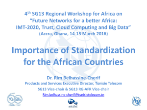 4 SG13 Regional Workshop for Africa on