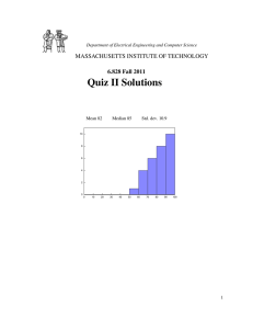 Quiz II Solutions MASSACHUSETTS INSTITUTE OF TECHNOLOGY 6.828 Fall 2011 Department
