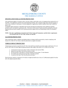MECKLENBURG COUNTY  FIRE MARSHAL'S OFFICE SPECIFICATION FOR GAS METER PROTECTION