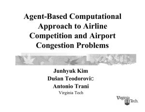 Agent-Based Computational Approach to Airline Competition and Airport Congestion Problems