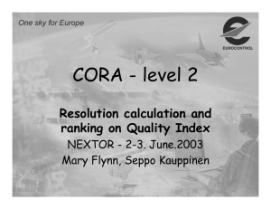 CORA - level 2 Resolution calculation and ranking on Quality Index