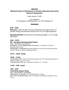 NEXTOR (National Center of Excellence for Aviation Operations Research) Research Symposium PROGRAM