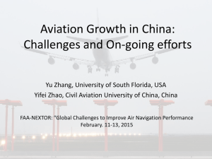 Aviation Growth in China: Challenges and On-going efforts