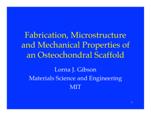 Fabrication, Microstructure and Mechanical Properties of an Osteochondral Scaffold !