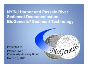 NY/NJ Harbor and Passaic River Sediment Decontamination