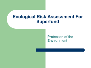 Ecological Risk Assessment For Superfund Protection of the Environment