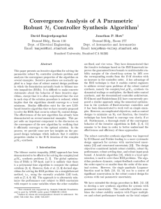 Convergence Analysis of A Parametric Robust Controller Synthesis Algorithm