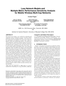 Loss Network Models and Multiple Metric Performance Sensitivity Analysis