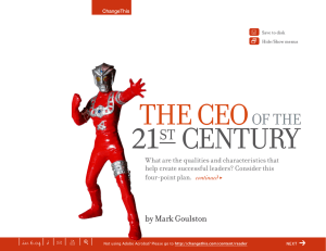 21 CENTURY THE CEO