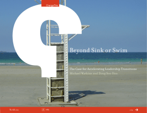 Beyond Sink or Swim The Case for Accelerating Leadership Transitions 66.02
