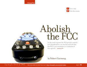 Abolish the FCC Y
