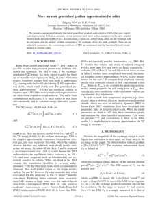 More accurate generalized gradient approximation for solids * Zhigang Wu