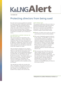 Protecting directors from being sued