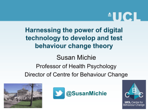 Harnessing the power of digital technology to develop and test Susan Michie