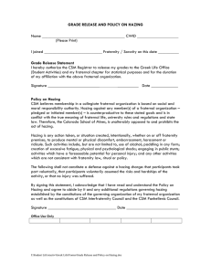 GRADE RELEASE AND POLICY ON HAZING  Name ________________________________________ CWID ____________________ (Please Print)