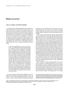 Modes of survival  John A. Scales and Roel Snieder