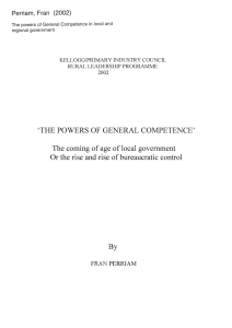 'THE POWERS OF GENERAL COMPETENCE'