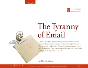 The Tyranny of Email Y