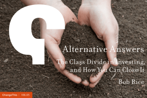 Alternative Answers The Class Divide in Investing, Bob Rice