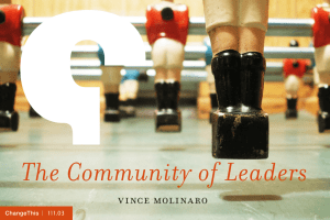 The Community of Leaders vince molinaro  |