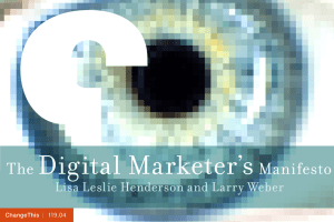 Digital Marketer’s The Manifesto Lisa Leslie Henderson and Larry Weber