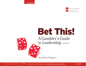 Bet This! A Gambler’s Guide to Leadership |
