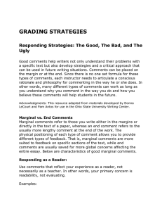 GRADING STRATEGIES Responding Strategies: The Good, The Bad, and The Ugly