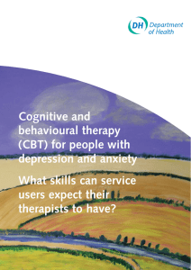 Cognitive and behavioural therapy (CBT) for people with depression and anxiety