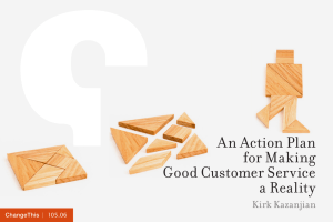 An Action Plan for Making Good Customer Service a Reality