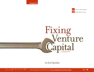 Fixing  Venture Capital