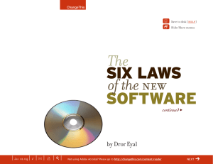 SIX LAWS  SOFTWARE of the